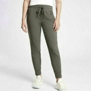 Athleta Trekkie North Mountain Olive Green Drawstring Waist Jogger Pants